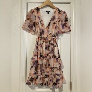 Simply Vera Vera Wang Ruffle Faux-Wrap Dress size XS